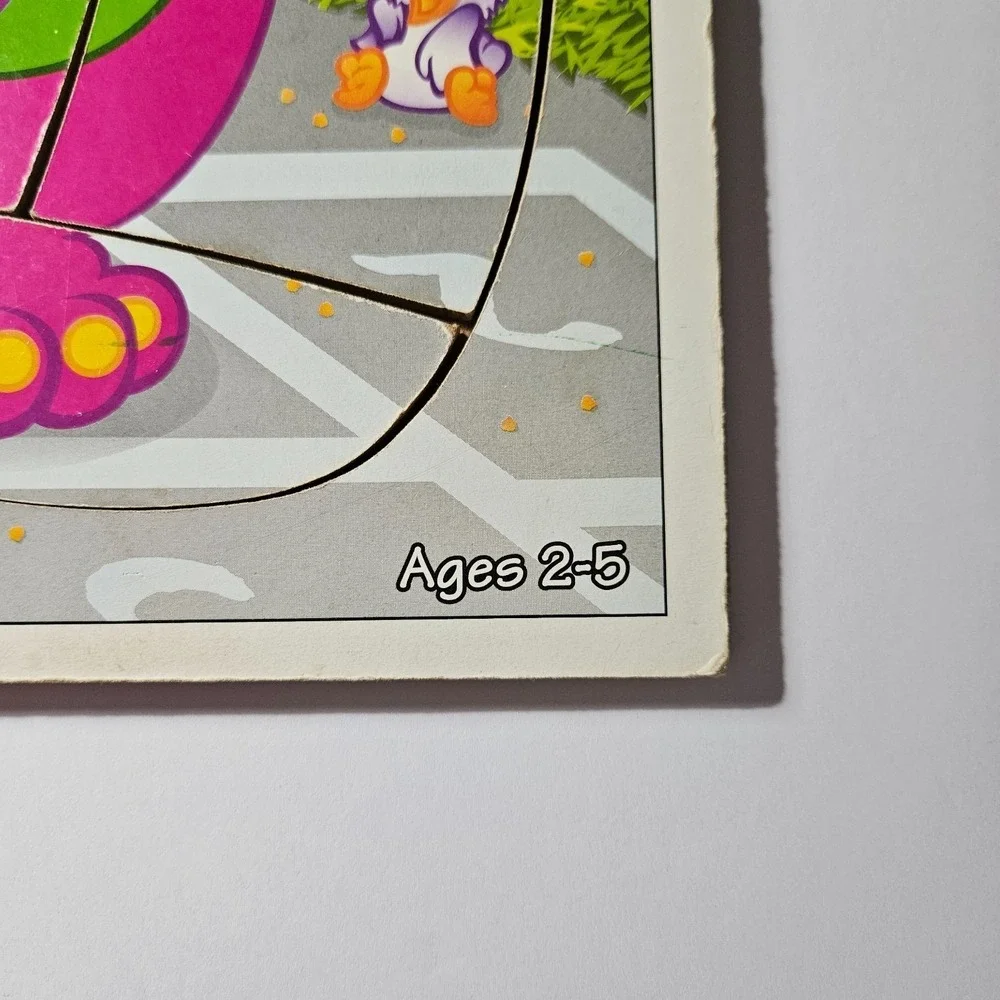 Barney Playing Hopscotch Vintage 1994 Playskool 9 Piece‎ Puzzle 328-14  Ages 2-5